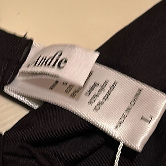 Andie Womens Size Large Santorini Swim Swimwear Bikini Top Black Front Knot NWT - Picture 5 of 6